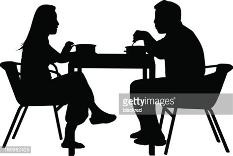 couples ayant le dîner illustration getty images