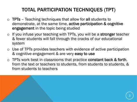 total participation techniques chapters   powerpoint