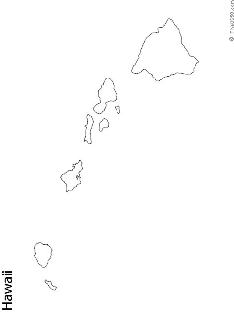 hawaii state outline coloring sheet    images state