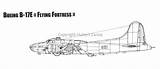 Boeing 17e Fortress Hubert Cance sketch template