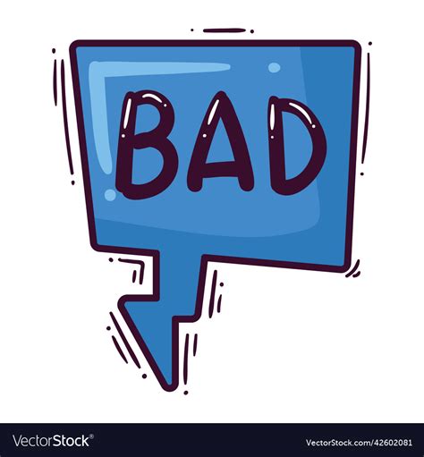 bad comic expression word royalty  vector image