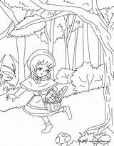 Hood Riding Red Little Coloring Pages Rotkäppchen Zum Ausmalen Märchen Tale Hellokids Color Story Printable Tales Fairy Library Clipart Choose sketch template