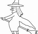 Witch Coloring Hat Witches Pages Getcolorings Color Printable sketch template