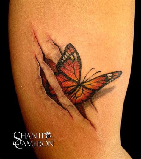 Cat Tattoo Tattoos Realistic Butterfly Emerging From