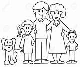 Father Family Mother Illustration Parent Drawing Vector Stock Son Dog Daughter Getdrawings sketch template