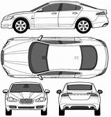 Jaguar Blueprints Xf Sedan Blueprint 2008 Car 3d Modeling Model Views Ford Bmw Lexus Related Posts sketch template