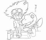 Digimon Contest Coloring Taichi Agumon Wikimon Edit Dcc sketch template