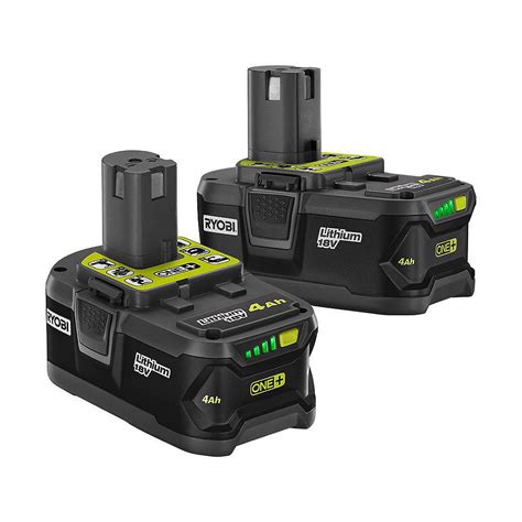 ryobi 18v one lithium ion battery pack 4 0 ah 2 pack the home