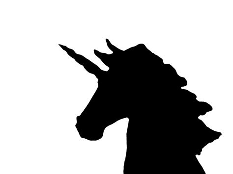 unicorn head silhouette  stock photo public domain pictures