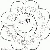 Coloring Happy Mothers Pages Print Mother Mom sketch template