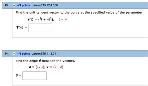 find the unit tangent vector to the curve at the
