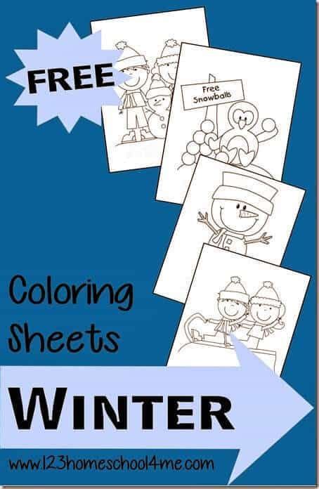 winter coloring sheets winter activities  kids winter theme