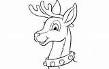 Reindeer Flying Coloring Drawing Pages Face Getcolorings Colouring Paintingvalley sketch template