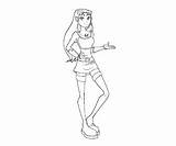 Starfire Coloring Titans Teen Pages Go Colouring Description sketch template