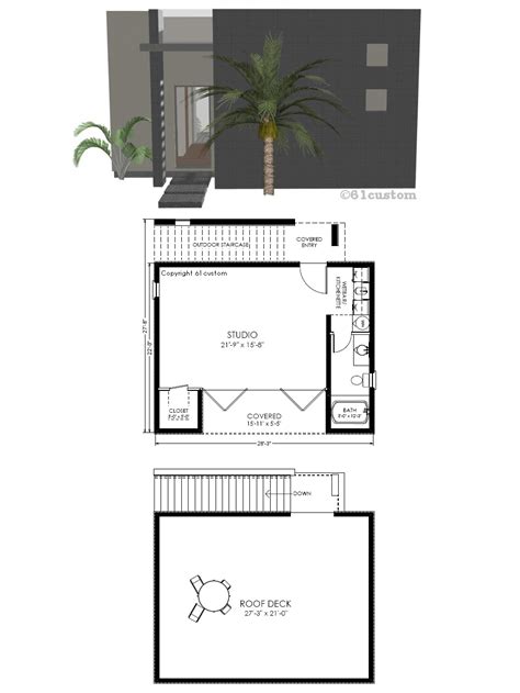 guest house plan modern studio custom contemporary modern house plans