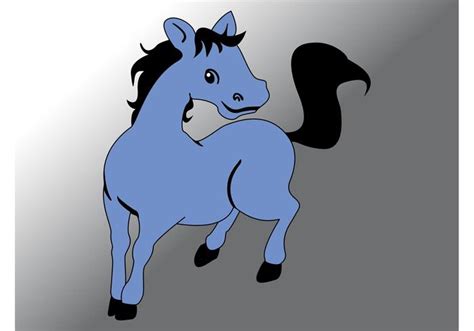cartoon pony   vector art stock graphics images