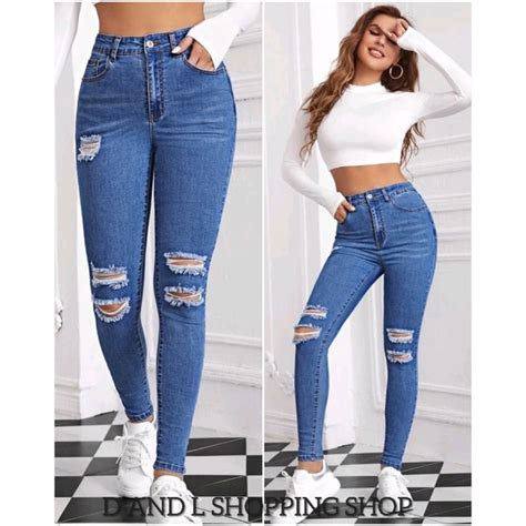 New Tattered Plain Skinny Jeans Mom Jeans Assorted Jeans Design