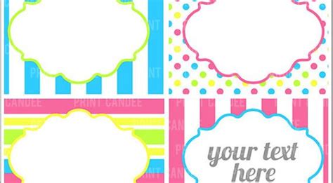 printable candy labels editable   candy store