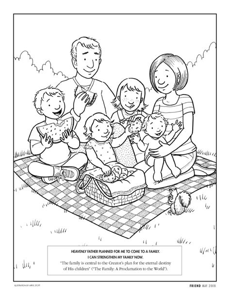 family coloring pages lds lesson ideas