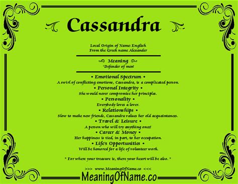 Cassandra Meaning Of Name