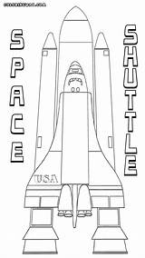 Shuttle Space Coloring Pages Spaceshuttle Coloringway sketch template