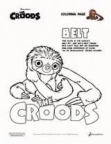 Croods Coloring Pages Belt Printable Sloth Sheets Blu Ray Kids Giveaway Pack Sheet Printables Colouring Print Prize Hellokids Party Indoor sketch template