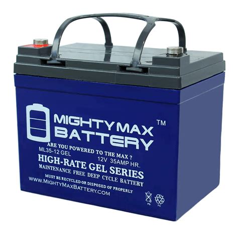 mighty max battery  ah gel battery replaces ups backup interstate dcml ml