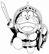 Doraemon Coloring Pages Cartoon Warrior Printable Print Suite War Drawing Clipart Color Online Book Library Kids sketch template