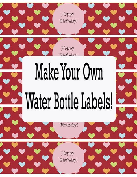 printable water bottle labels  templates emmamcintyrephotographycom