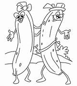 Coloring Pages Banana Vegetables Fruits Momjunction sketch template