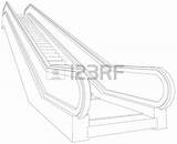 Escalator Drawing 3d Getdrawings Stairs sketch template