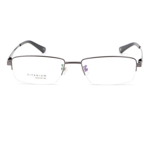 us stock designer pure titanium eyeglasses frames men s half rimless