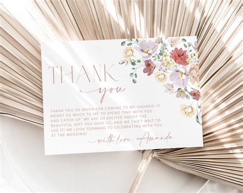 colorful flowers   card bridal shower stationery