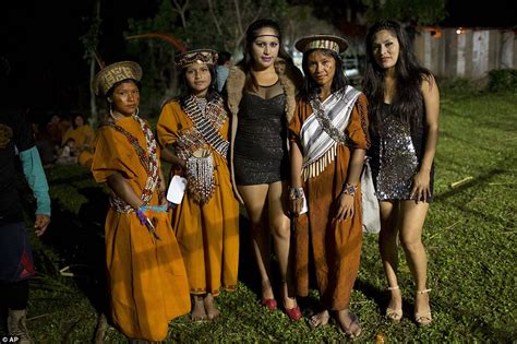 beauty contest for south american jungle tribes in peruvian rain forest daily mail online