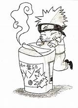 Ramen Naruto Drawing Chibi Getdrawings sketch template