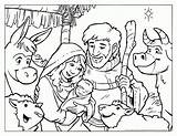 Coloring Jesus Birth Christmas Clipart Library Manger Pages sketch template
