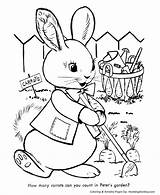 Coloring Peter Pages Easter Bunny Rabbit Cottontail Printable Templates Carrots Garden Carrot Santa Print Outline Sheets Colouring Color Claus Kids sketch template