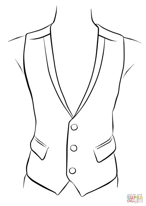 waistcoat coloring page  printable coloring pages