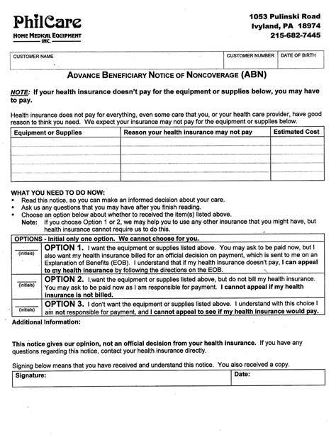 medicare terms    abn form