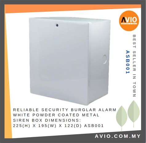 security burglar alarm siren box white powder coated metal siren box      asb