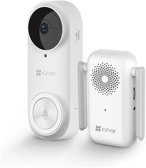 ezviz  video doorbell battery powered wireless kit  chime mp resolution ai human