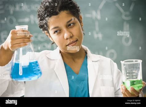 scientist mixing chemicals stock photo alamy