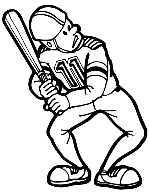 printable baseball batter coloring page leaning