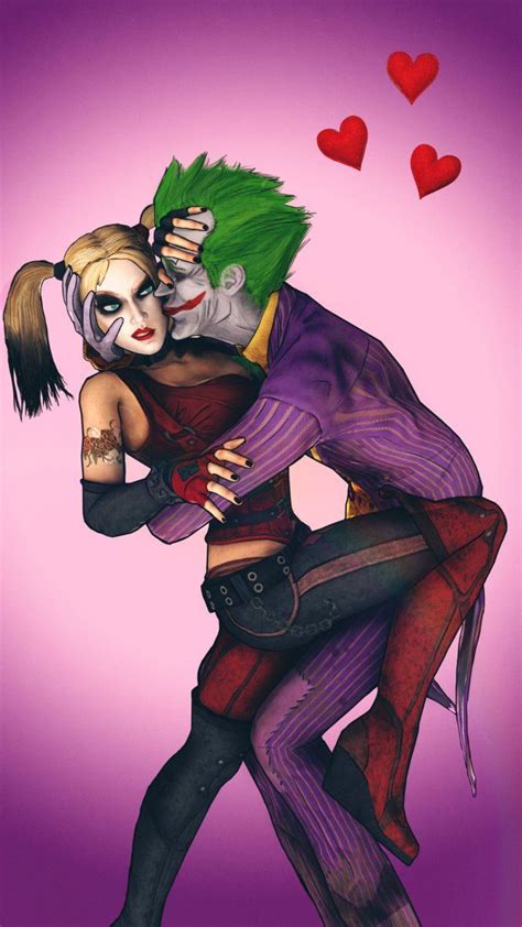 lovely couple harley quinn and joker by waitsama