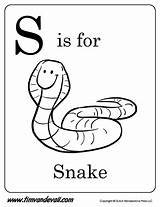 Snake Coloring Letter Timvandevall Pdf Alphabet Starts Else But sketch template