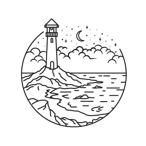 lighthouse outline drawing memmiblog