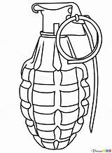 Grenade Waffen Granaten Drawings Zeichnen Ausmalbilder Bleistift Schablonen Pistolen Kladde Flashy sketch template