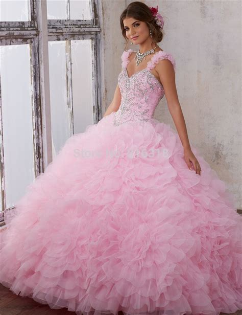 Light Pink Quinceanera Dresses 2017 Cheap Sweet 16 Dresses