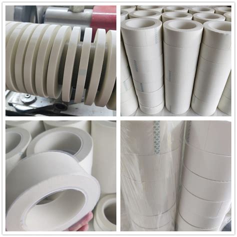 white woven fiberglass tape with silicone adhesive for