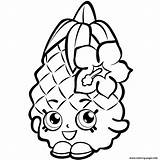 Coloring Pineapple Pages Shopkins Fruit Colouring Season Choose Board Cute sketch template